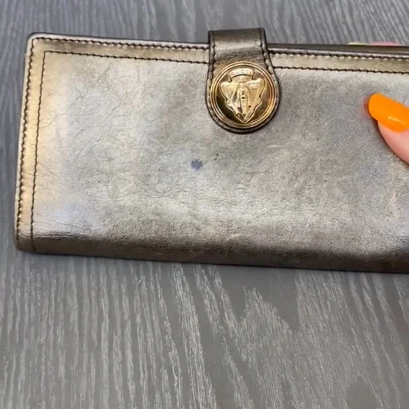 Gucci hysteria gold metallic leather continental wallet - Picture 2 of 8